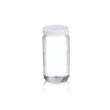17421. FRASCO VIDRIO CLARO 118ML (4OZ) BOCA ANCHA C/TAPA DE POLIPROPILENO BLANCA PAQUETE C/2 PIEZAS - WHEATON