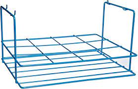22253. GRADILLA P/12 FRASCOS BOD 300ML DE ALUMINIO POXYGRID COLOR AZUL BEL-ART
