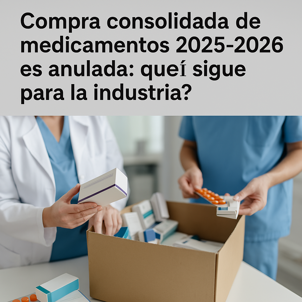 Compra consolidada de medicamentos 2025-2026 es anulada: ¿qué sigue para la industria?
