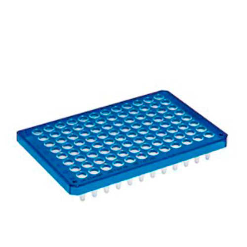 8098. MICROPLACA PCR 96 POZOS 250UL C/SEMI-FALDON, PCR CLEAN, AZUL TWIN.TEC C/25  - EPPENDORF