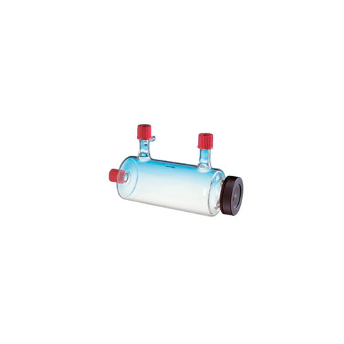 31409. SISTEMA DE VIDRIO GLASS JACKET C/2 CONEXIONES SUPERIORES C/TUERCAS GL 18/8, LONGITUD DE CILINDRO DE VIDRIO 155MM PHYWE