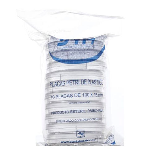 51382. CAJA PETRI 100X15MM DESECHABLE C/1 DIVISION PLASTICO ESTERIL C/50 PIEZAS - SYM