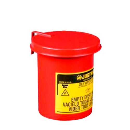 524. RECIPIENTE DE ACERO ROJO 0.45GAL (1.7LT) P/RESIDUOS ACEITOSOS C/TAPA JUSTRITE