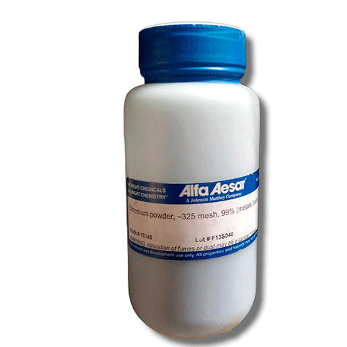 23398. CROMO POLVO, MALLA -325, 99% (BASE METALICA) 500GR ALFA AESAR