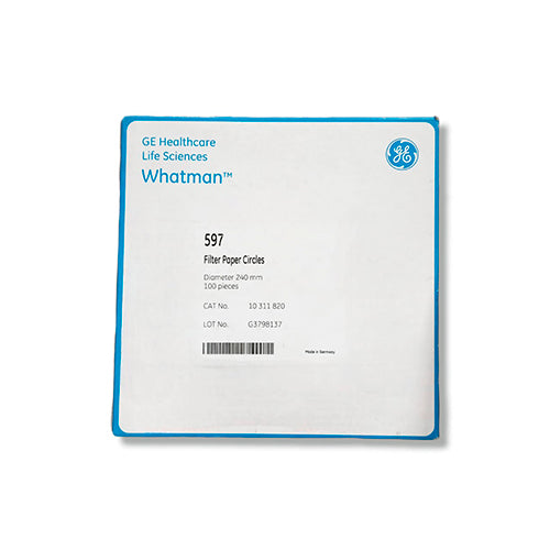 22147. PAPEL FILTRO #597 24CM C/100 WHATMAN
