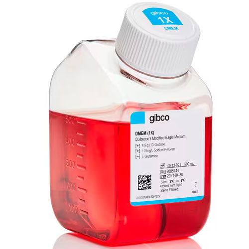 30950. DMEM ALTO CONTENIDO EN GLUCOSA, PIRUVATO SIN GLUTAMINA 500ML GIBCO