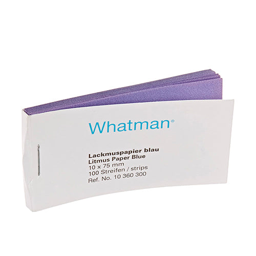 22927. PAPEL TORNASOL COLOR AZUL INDICADOR UNIVERSAL 10X75MM C/100 TIRAS WHATMAN