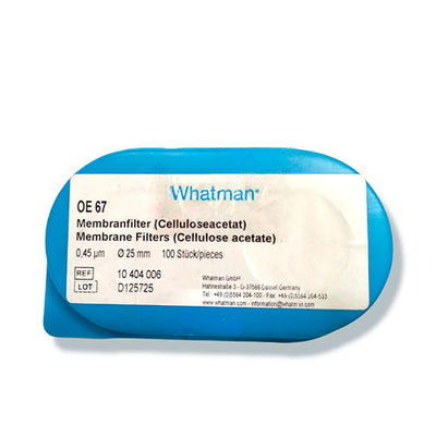 7176. MEMBRANA FILTRANTE ACETATO DE CELULOSA 25MM, 0.45UM NO ESTERIL - WHATMAN