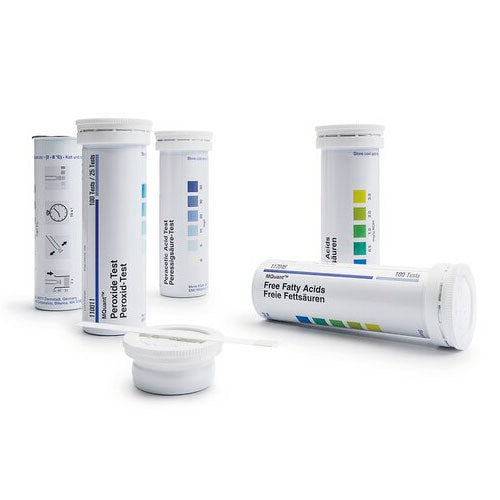 51795. TEST PEROXIDOS METODO COLORIMETRICO C/TIRAS DE ENSAYO 0.5-25MG/L MQUANT C/100 PRUEBAS - MERCK