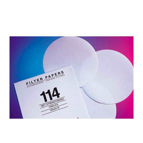 29380. PAPEL FILTRO #114 CUALITATIVO 15CM, 25UM C/100 WHATMAN