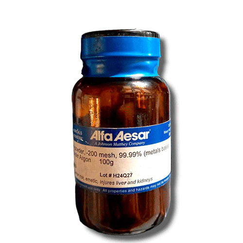 23399. CADMIO POLVO 200 MALLAS 99.99% (BASE METALICA) 100GR ALFA AESAR
