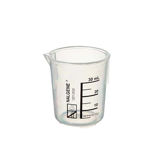 11072. VASO DE PRECIPITADO DE POLIPROPILENO 30ML PAQUETE C/5 PIEZAS - NALGENE