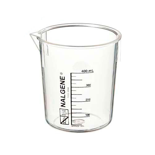 13622. VASO DE PRECIPITADO DE POLIMETILPENTANO 400ML FORMA BAJA GRIFFIN, GRADUADO - NALGENE