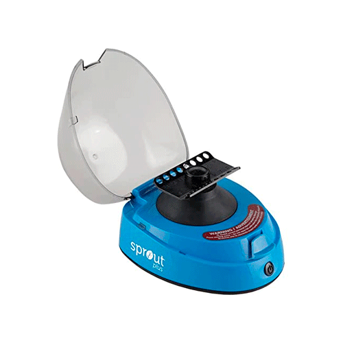 27660. MINICENTRIFUGA SPROUT PLUS COLOR AZUL C/TAPA DE BLOQUEO Y ROTOR 6000RPM, 100-240V, 50/60HZ HEATHROW