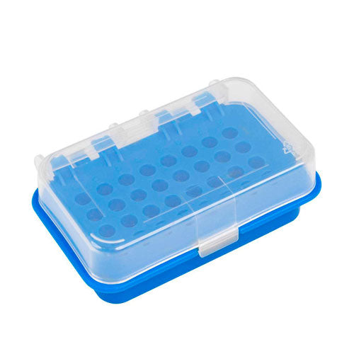 52396. GRADILLA P/32 TUBOS PCR RACK REVERSIBLE POLIPROPILENO COLOR AZUL C/10 - HEATHROW