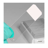 50649. PORTAOBJETOS DE VIDRIO 25X75MM BLANCO DIAMANTE BORDE BISELADOS A 45°  ESMERILADO - GLOBE SCIENTIFIC