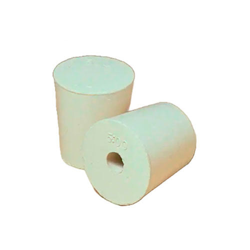 24295. TAPON DE GOMA SOLIDO COLOR CAFE CLARO C/1 ORIFICIO P/MATRAZ KJELDAHL PAQUETE C/3 PIEZAS, U500M181 PLASTICOID