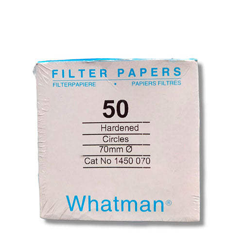 22217.  PAPEL FILTRO #50 7CM C/100 WHATMAN