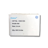 19815. PAPEL FILTRO #540 2.4CM C/100 - WHATMAN