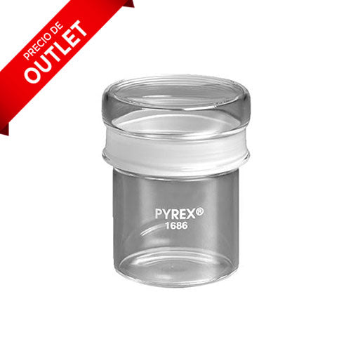 1367. PESAFILTROS DE VIDRIO 92ML FORMA REGULAR C/BOCA ESMERILADA 45/12 - PYREX