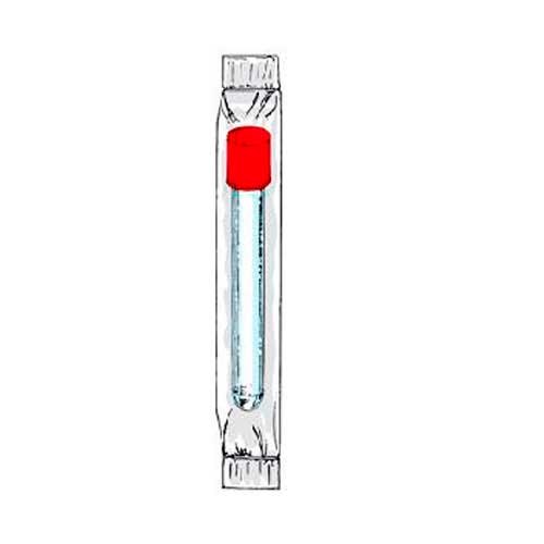 25448. TUBO DE POLIESTIRENO 16X100MM, 10ML, ESTERIL, EMPAQUE INDIVIDUAL PAQUETE C/50 PIEZAS VACUTEST KIMA