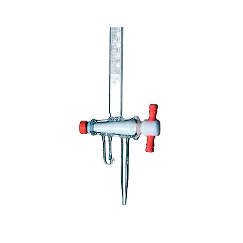 24074. BURETA DE VIDRIO 25ML CLASE A 3 VIAS C/LLAVE DE TEFLON KIMAX