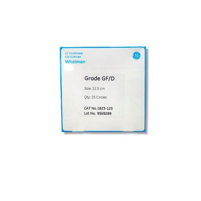 6989. PAPEL MICROFIBRA DE VIDRIO GF/D 12.5CM C/25 WHATMAN