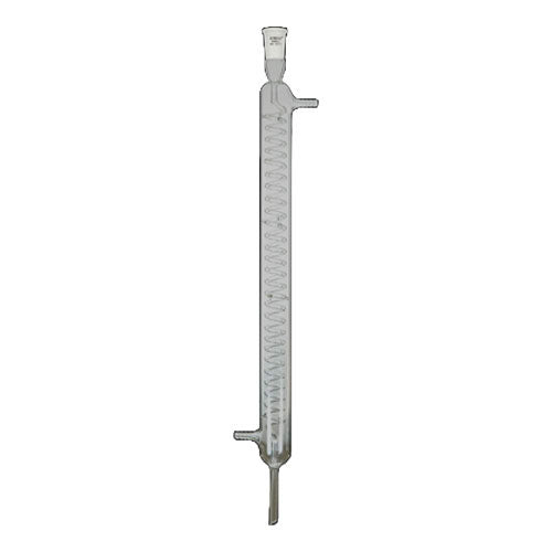 24084. CONDENSADOR DE VIDRIO GRAHAM SERPENTIN C/UNION EXTERNA 24/40 Y DIAGONAL 500MM KIMAX