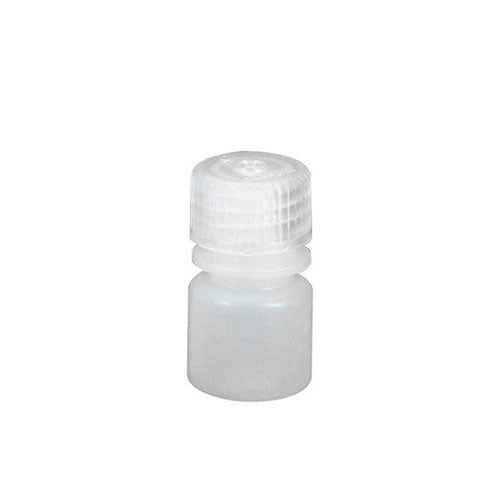 1610. FRASCO POLIETILENO ALTA DENSIDAD 8ML, FORMA REDONDA, BOCA ANGOSTA C/TAPA ROSCA DE POLIPROPILENO, NO ESTERIL PAQUETE C/10 PIEZAS - NALGENE