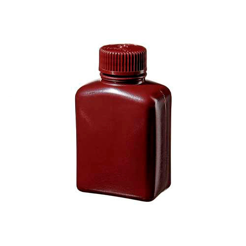 13654. FRASCO DE POLIETILENO ALTA DENSIDAD 250ML AMBAR RECTANGULAR C/TAPON DE ROSCA DE POLIPROPILENO, NO ESTERIL PAQUETE C/2 PIEZAS - NALGENE