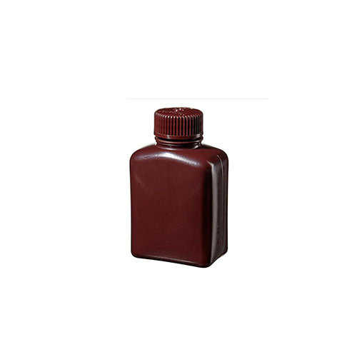 3349. FRASCO POLIETILENO ALTA DENSIDAD 500ML AMBAR RECTANGULAR PAQUETE C/2 PIEZAS - NALGENE
