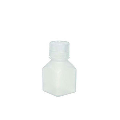 1593. FRASCO DE POLIPROPILENO 125ML CUADRADO BOCA ANGOSTA, GRADUADO C/TAPON DE ROSCA PP, NO ESTERIL PAQUETE C/5 PIEZAS NALGENE
