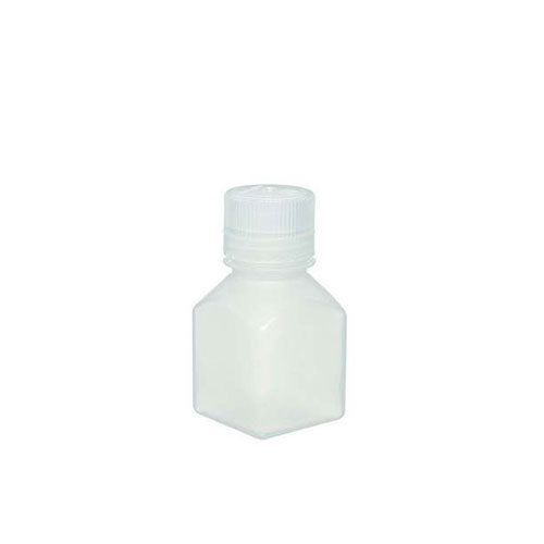 1593. FRASCO DE POLIPROPILENO 125ML CUADRADO BOCA ANGOSTA, GRADUADO C/TAPON DE ROSCA PP, NO ESTERIL PAQUETE C/5 PIEZAS NALGENE