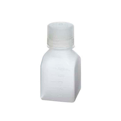 3360. FRASCO POLIPROPILENO 250ML CUADRADO GRADUADO BOCA ANGOSTA C/TAPON DE ROSCA DE POLIPROPILENO PAQUETE C/3 PIEZAS - NALGENE