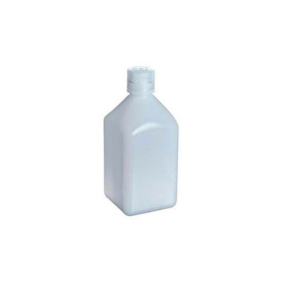 1592. FRASCO DE POLIETILENO ALTA DENSIDAD 125ML CUADRADO BOCA ANGOSTA C/TAPON DE ROSCA PP, TRANSPARENTE, NO ESTERIL PAQUETE C/10 PIEZAS NALGENE
