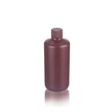 50164. FRASCO POLIETILENO ALTA DENSIDAD AMBAR BOCA ANGOSTA C/TAPON DE ROSCA 250ML - WHEATON
