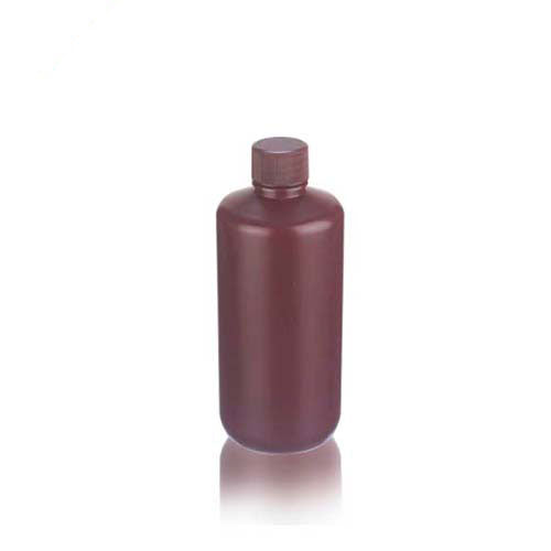 50164. FRASCO POLIETILENO ALTA DENSIDAD AMBAR BOCA ANGOSTA C/TAPON DE ROSCA 250ML - WHEATON