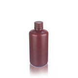 17371. FRASCO POLIETILENO ALTA DENSIDAD 1LT AMBAR BOCA ANGOSTA C/TAPON DE ROSCA - WHEATON