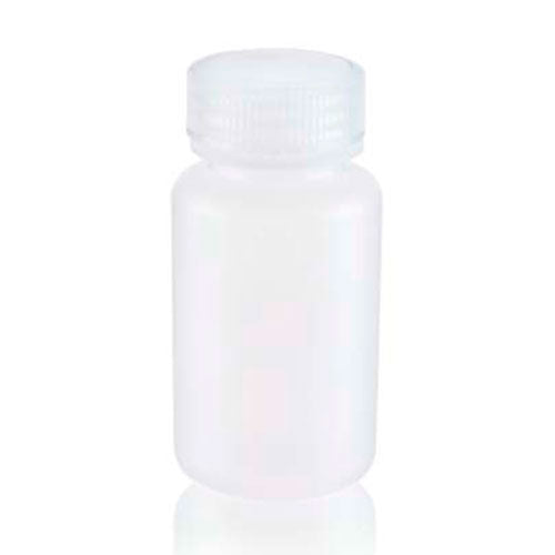 17383. FRASCO POLIETILENO BAJA DENSIDAD 125ML NATURAL BOCA ANCHA C/TAPON DE ROSCA PAQUETE C/5 PIEZAS - WHEATON