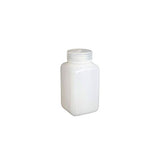 3358. FRASCO POLIETILENO ALTA DENSIDAD 250ML CUADRADO BOCA ANCHA C/TAPON DE ROSCA POLIPROPILENO PAQUETE C/3 PIEZAS - NALGENE