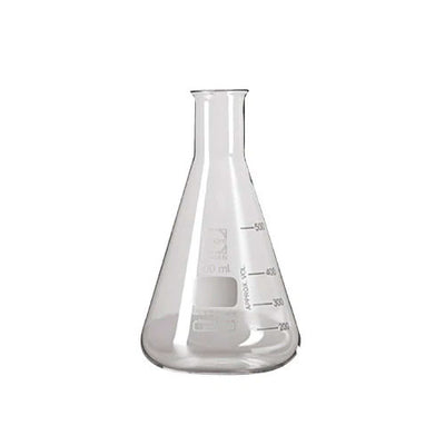 52353. MATRAZ ERLENMEYER DE VIDRIO 250ML CUELLO ESTRECHO GRADUADO C/2 - DURAN