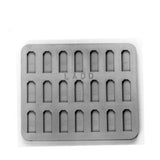 24233. MOLDES DE SILICON RECTANGULAR P/INCLUSION DE 21 CAVIDADES LADD