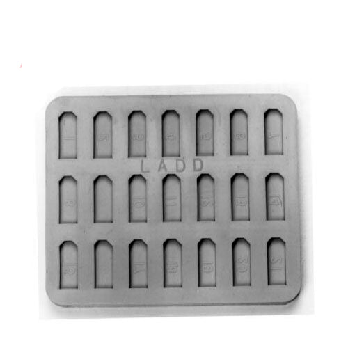 24233. MOLDES DE SILICON RECTANGULAR P/INCLUSION DE 21 CAVIDADES LADD
