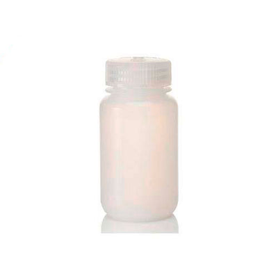 50014. FRASCO POLIETILENO ALTA DENSIDAD 125ML ECONOMICO BOCA ANCHA C/TAPON DE ROSCA DE POLIPROPILENO  NALGENE