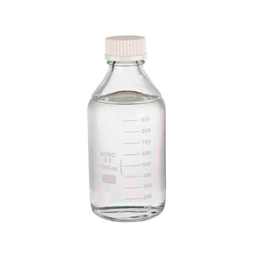 17436. FRASCO VIDRIO CLARO 1LT BOCA ANCHA  GRADUADO C/TAPA DE POLIPROPILENO BLANCA - WHEATON