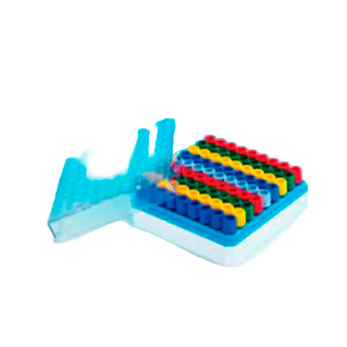 24297. CAJA DE ALMACENAMIENTO P/CONGELADOR 24 LUGARES MICROBANK, DE PLASTICO COLOR AZUL, PL.169/B PRO-LAB DIAGNOSTICS