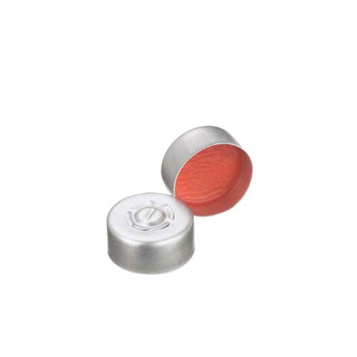 17565. SELLO DE ALUMINIO 13MM COLOR ROJO C/SEPTA CAUCHO/PTFE CAJA C/1000 PIEZAS - WHEATON