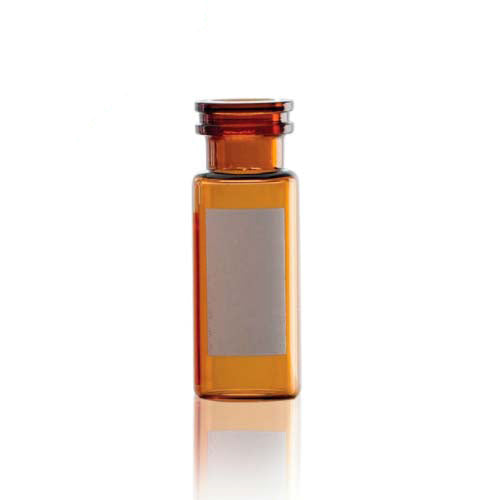17660. VIAL VIDRIO AMBAR 1.8ML, 12X32MM C/TAPA, ANILLO DE PRESION Y AREA DE ESCRITURA CAJA C/1000 PIEZAS - WHEATON