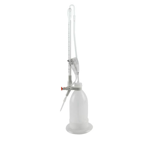 5422. BURETA AUTOMATICA DE VIDRIO TIPO SCHILLING 10ML C/FRASCO DE PLASTICO 500ML - BRAND