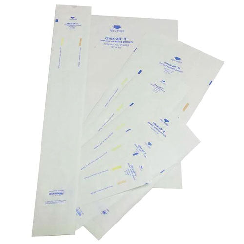 28960. BOLSA DE ESTERILIZACION CHEX-ALL II, 17.8 X 30.5CM (7X12PULG) PAQUETE C/250 PIEZAS PROPPER